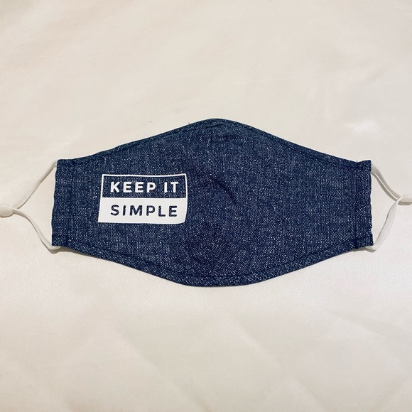 NEW Adult Face Mask Keep It Simple Cotton - Picture 1 of 1